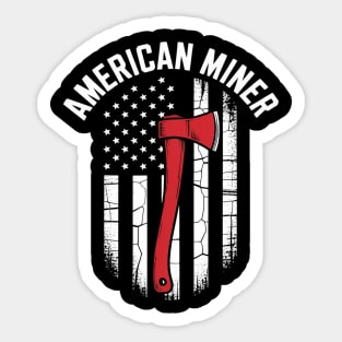 American Miner Coal Gold Sticker